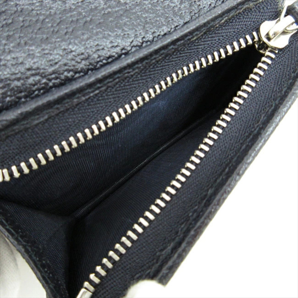 GUCCI GG Supreme Horsebit Bi fold Wallet Compact Navy Blue White Leather - Picture 9 of 9